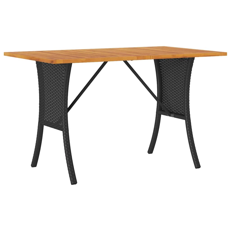 vidaXL Trīsvietīgs dārza dīvāns ar spilveniem un galdu melns