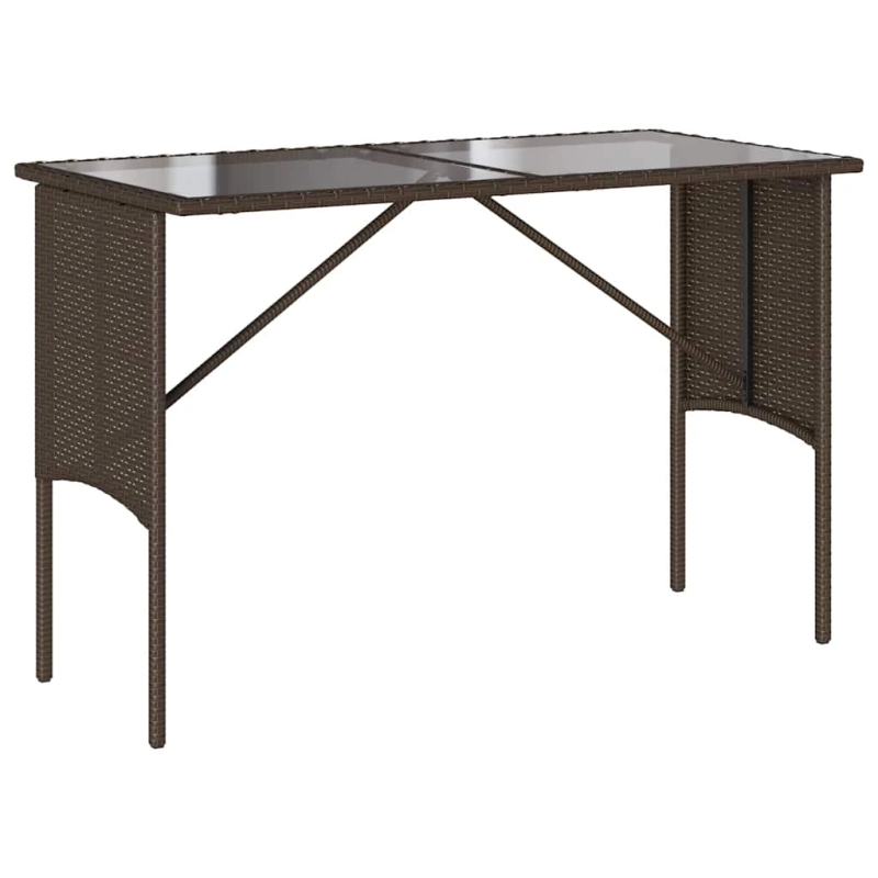 vidaXL 3-daļīgs dārza mēbeļu komplekts, matrači, brūna PE rotangpalma