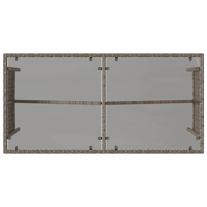 vidaXL 3-daļīgs dārza mēbeļu komplekts, matrači, pelēka PE rotangpalma