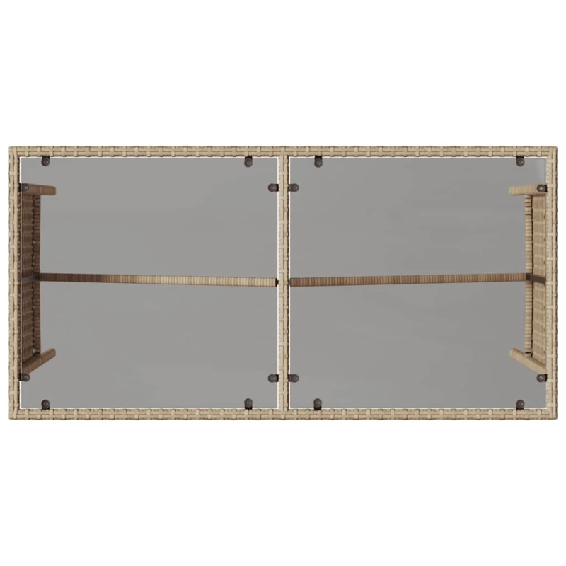 vidaXL 3-daļīgs dārza mēbeļu komplekts, matrači, bēša PE rotangpalma