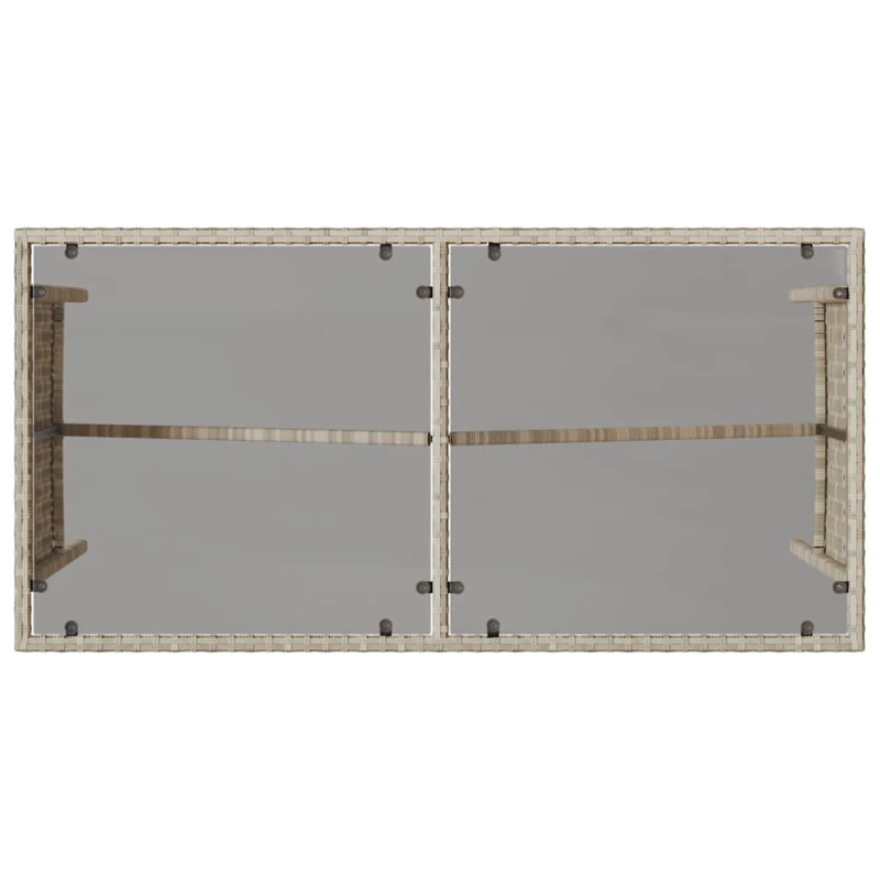 vidaXL 3-daļīgs dārza mēbeļu komplekts, matrači,gaiši pelēka PE pinums