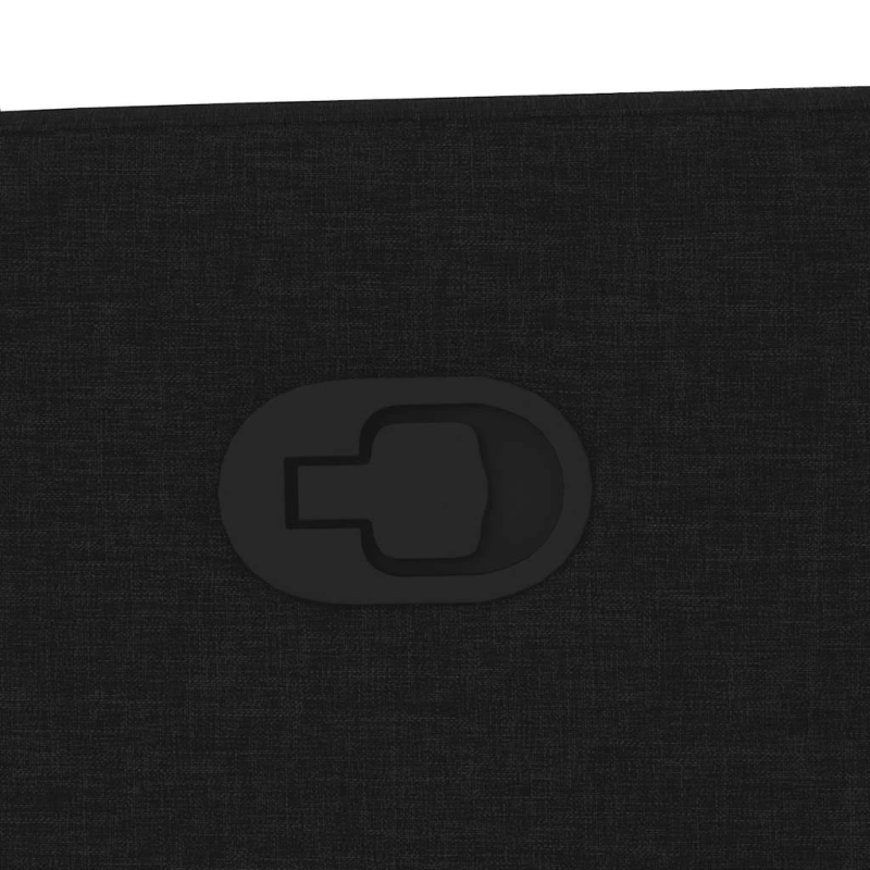 vidaXL atpūtas krēsls, atgāžams, melns audums