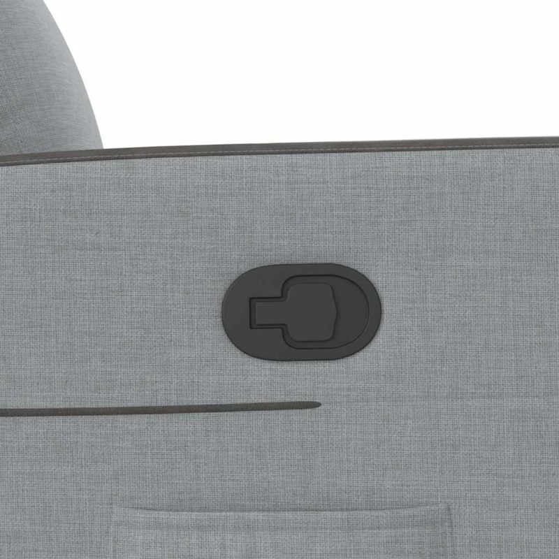 vidaXL atpūtas krēsls, atgāžams, gaiši pelēks audums