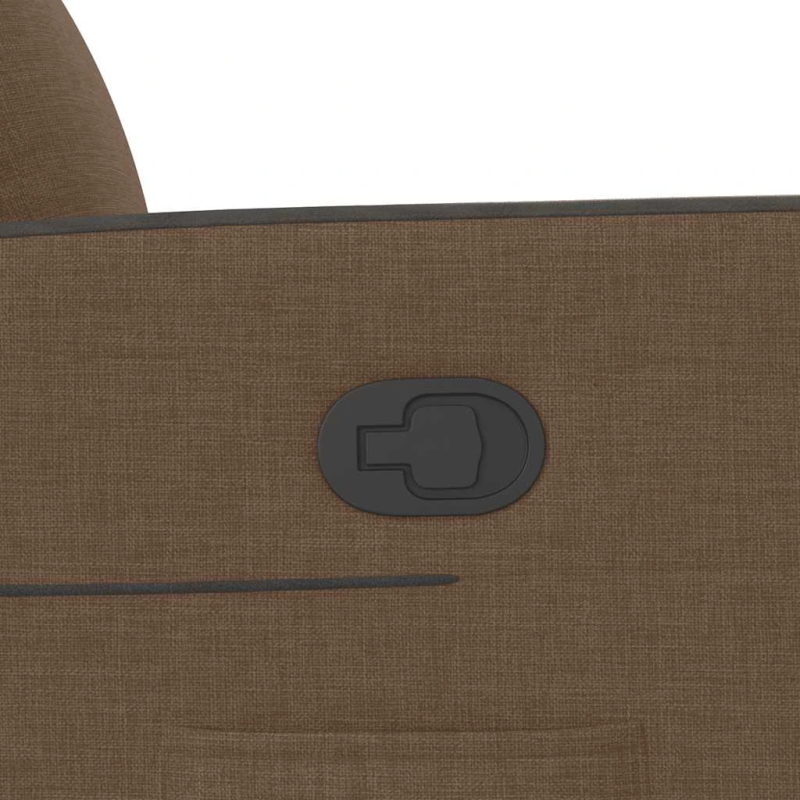 vidaXL atpūtas krēsls, atgāžams, brūns audums