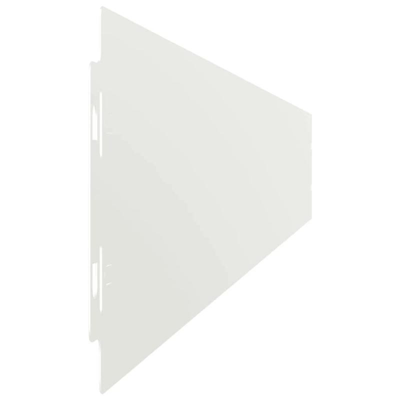 vidaXL Zālāju apmales 50 gab. Baltas 10x103 cm Auksti velmēts tērauds