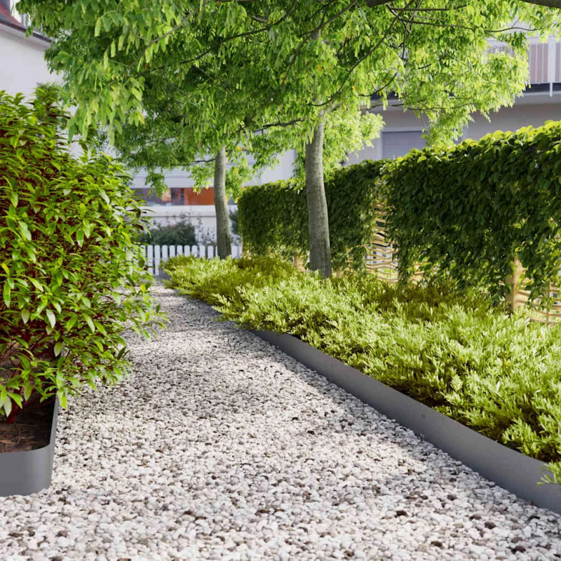 vidaXL Zālāju apmales 50 gab Antracīts 15x103cm Auksti velmēts tērauds