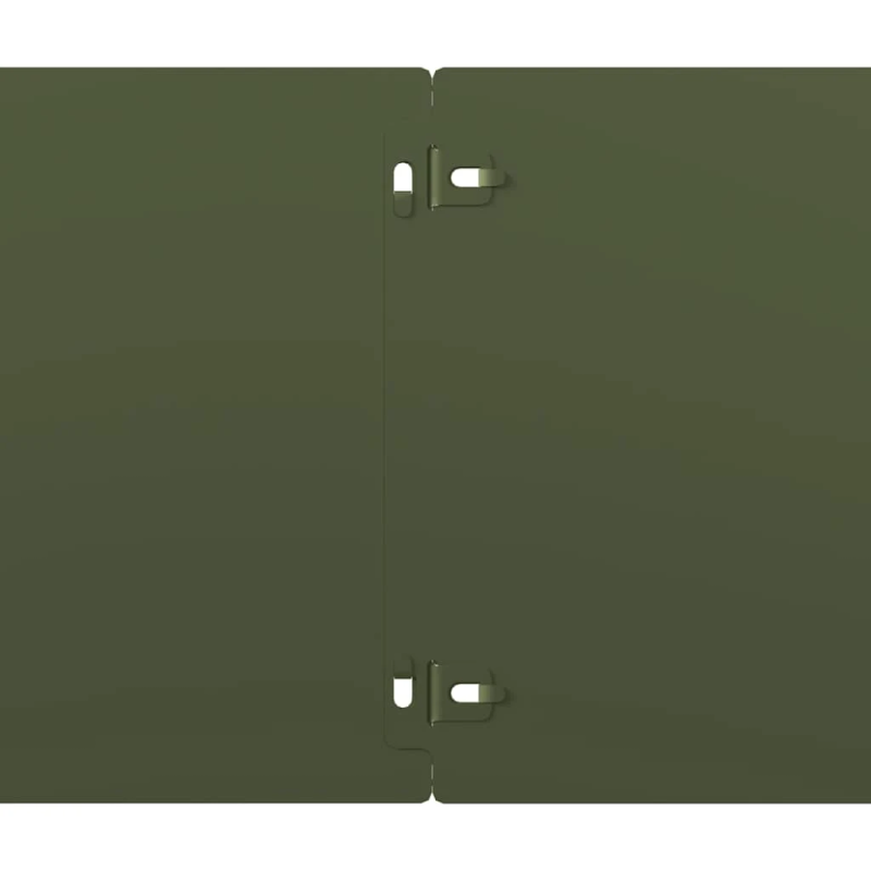 vidaXL zāliena apmales 10 gab Olive Green Auksti velmēts tērauds