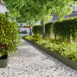 vidaXL zāliena apmales 30 gab Olive Green Auksti velmēts tērauds