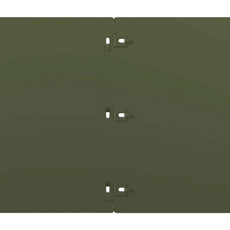 vidaXL zāliena apmales 10 gab Olive Green Auksti velmēts tērauds