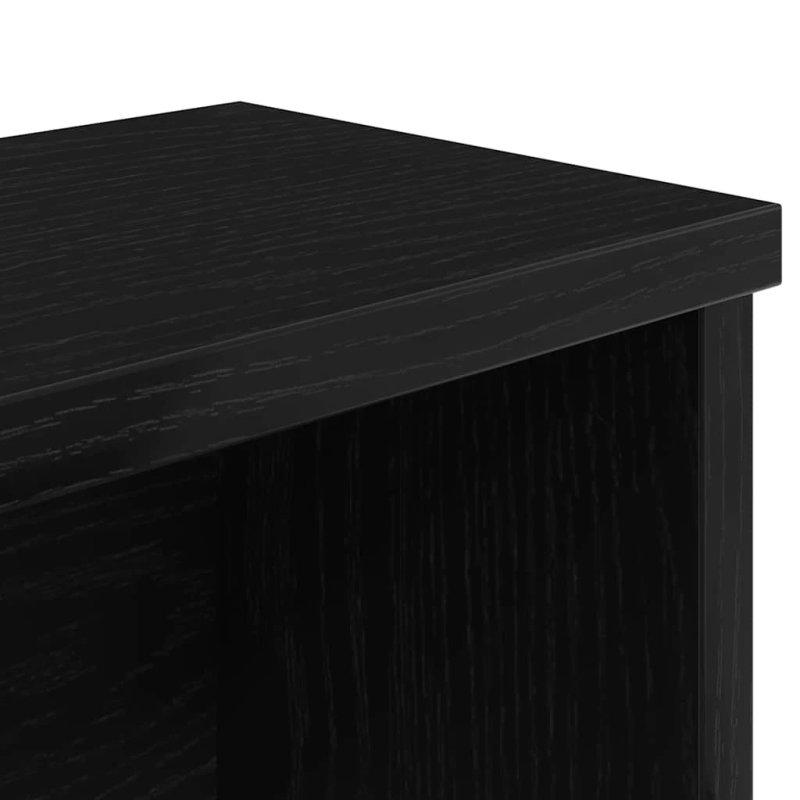 vidaXL virtuves plaukts saliekams, melns 60x15x16 cm inženierijas koks