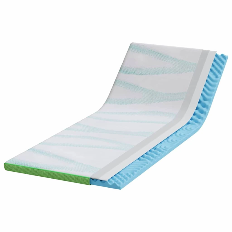 vidaXL Matracis Balts un zaļš 80 x 200 cm Žakarda audums