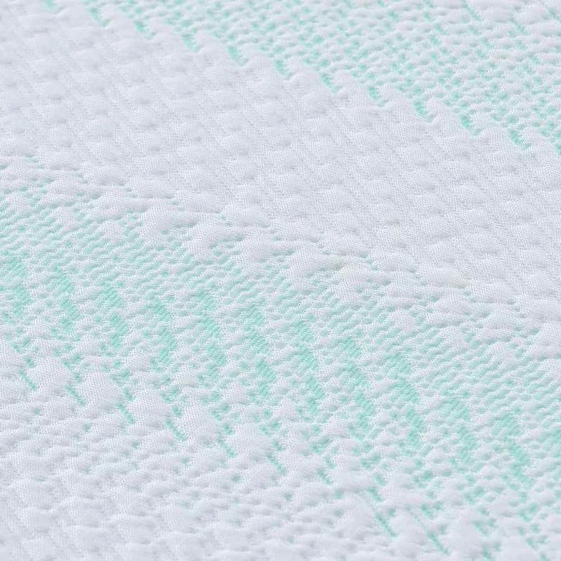 vidaXL Matracis Balts un zaļš 140 x 190 cm Žakarda audums