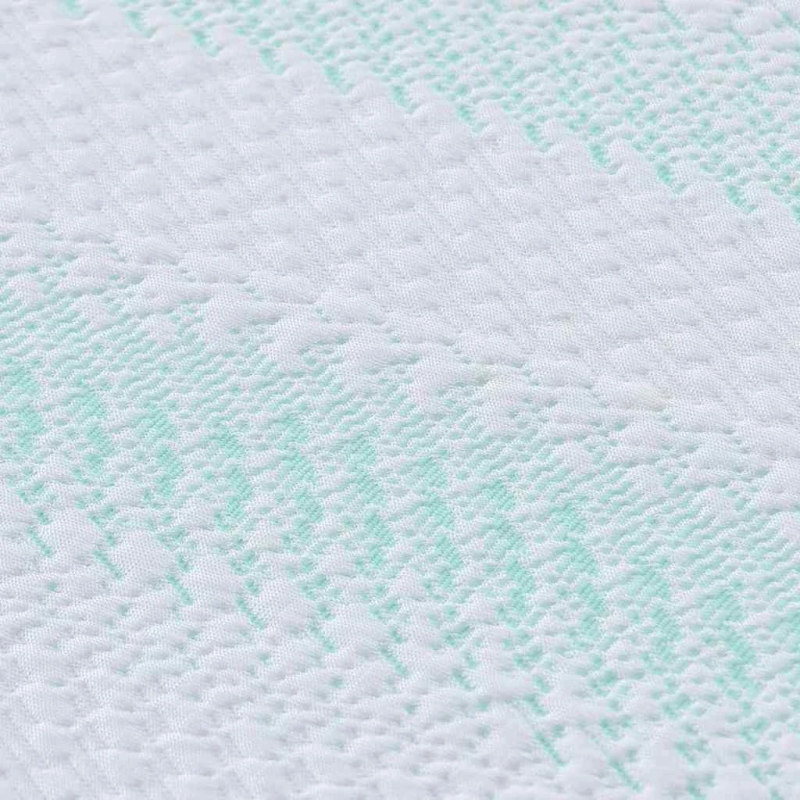 vidaXL Matracis Balts un zaļš 90 x 200 cm Žakarda audums