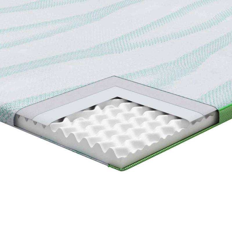 vidaXL Matracis Balts un zaļš 120 x 200 cm Žakarda audums