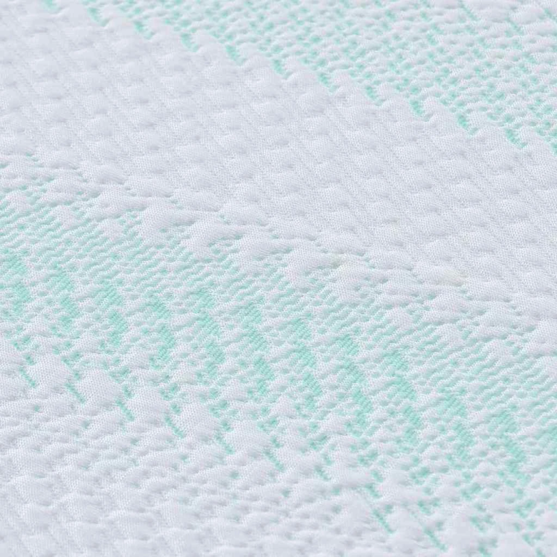 vidaXL Matracis Balts un zaļš 100 x 200 cm Žakarda audums