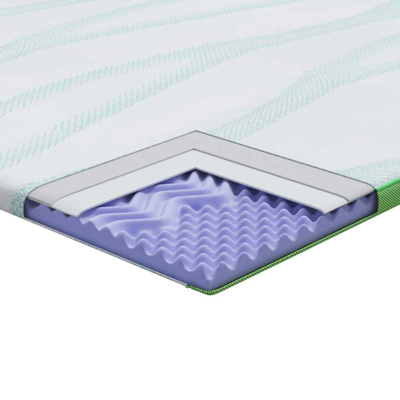 vidaXL Matracis Balts un zaļš 120 x 200 cm Žakarda audums