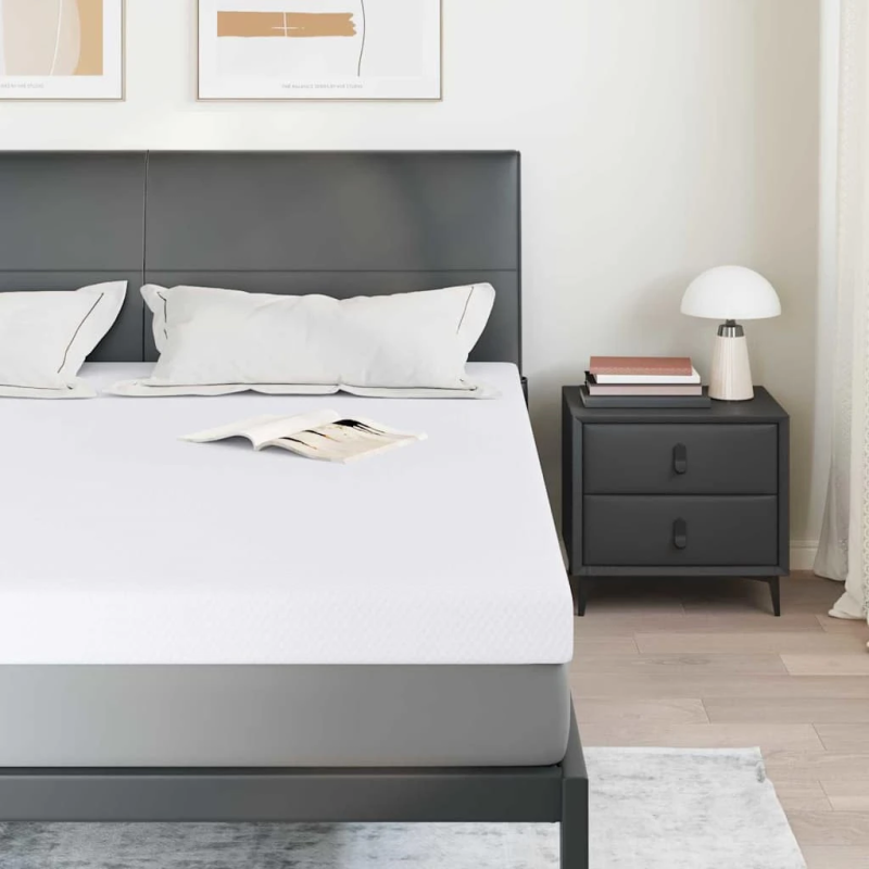 vidaXL Matracis Balts 200 x 200 cm Žakarda audums