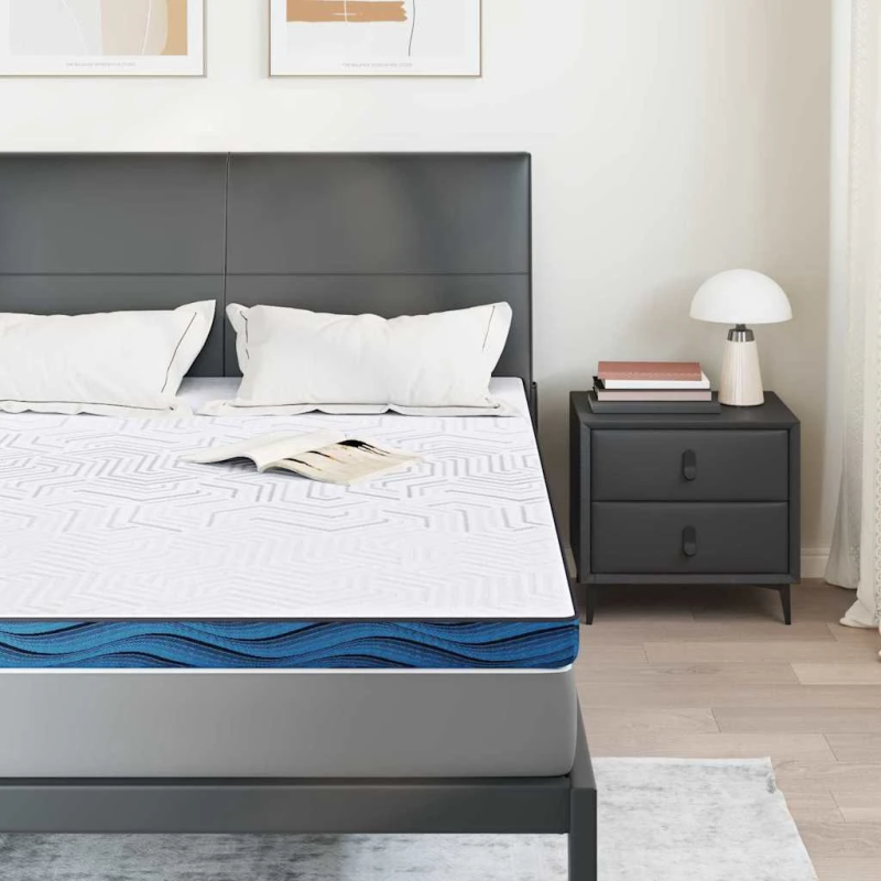 vidaXL Matracis Balts 160 x 200 cm Žakarda audums