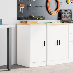 vidaXL Garāžas glabāšanas skapis, balts, 40x51x85 cm priedes masīvkoks