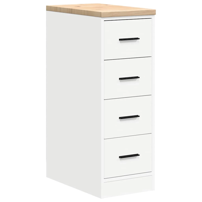 vidaXL Garāžas glabāšanas skapis, balts, 30x51x85 cm priedes masīvkoks