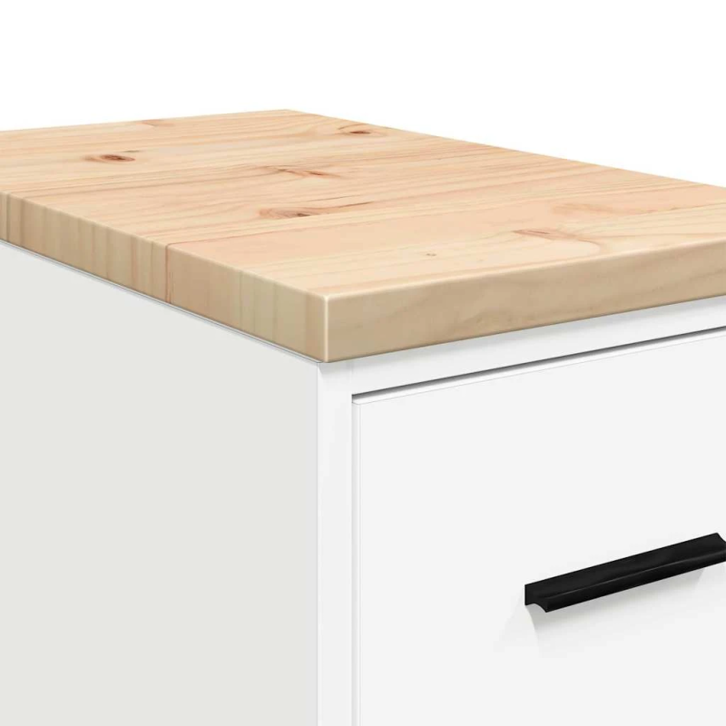 vidaXL Garāžas glabāšanas skapis, balts, 30x51x85 cm priedes masīvkoks