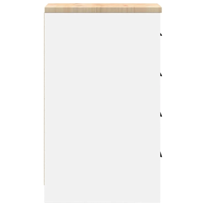 vidaXL Garāžas glabāšanas skapis, balts, 30x51x85 cm priedes masīvkoks