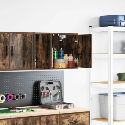 vidaXL Garāžas sienas skapis Kūpināta ozola inženierijas koks