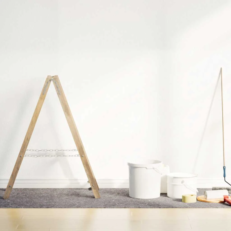 vidaXL krāsotājs flīss, 25 m, 180 g-m², neslīdošs, pelēks