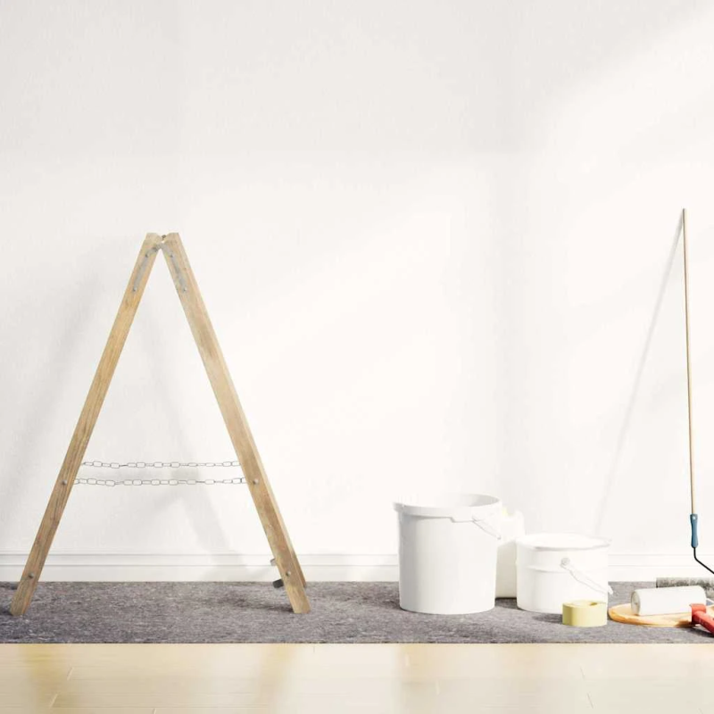 vidaXL krāsotājs flīss, 50 m, 220 g-m², neslīdošs, pelēks