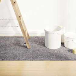 vidaXL krāsotājs flīss, 10 m, 280 g-m², neslīdošs, pelēks