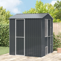 vidaXL Putnu būris Antracīts 215 x 210 x 247 cm Cinkots tērauds