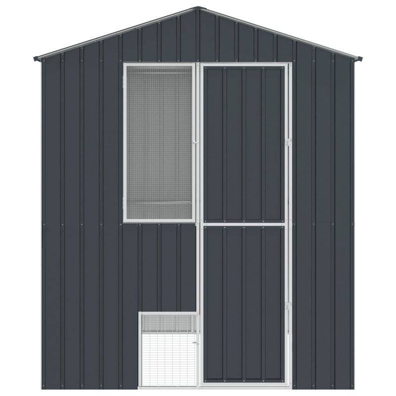 vidaXL Putnu būris Antracīts 215 x 210 x 247 cm Cinkots tērauds