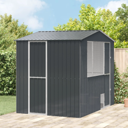 vidaXL Putnu būris Antracīts 215 x 310 x 247 cm Cinkots tērauds