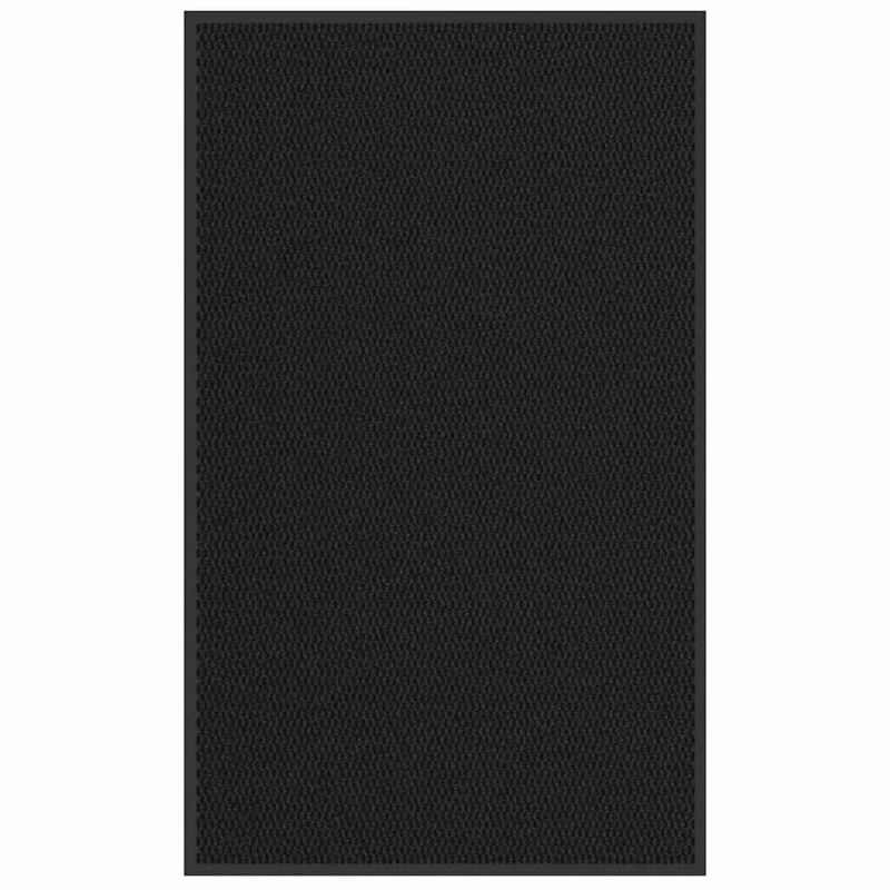 vidaXL durvju paklājs, melns, 90x150 cm