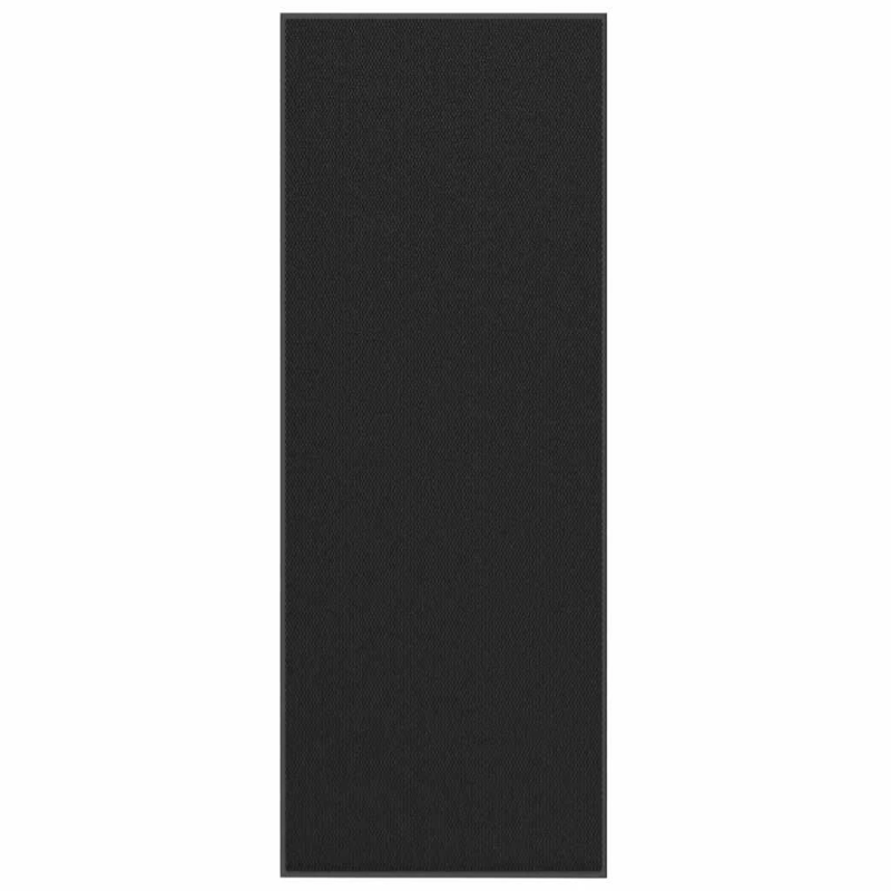 vidaXL durvju paklājs, melns, 115x300 cm