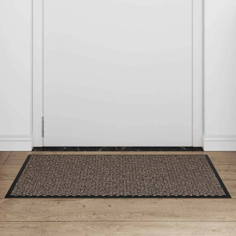 vidaXL durvju paklājs, brūns, 60x90 cm