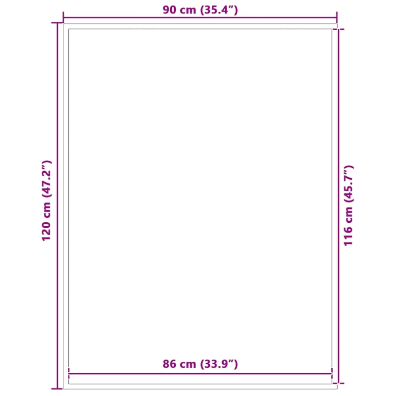 vidaXL durvju paklājs, brūns, 90x120 cm