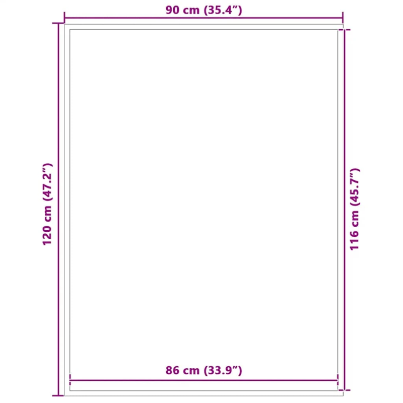vidaXL durvju paklājs, svītrains, melns un pelēks, 90x120 cm