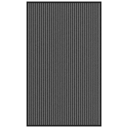vidaXL durvju paklājs, svītrains, melns un pelēks, 90x150 cm