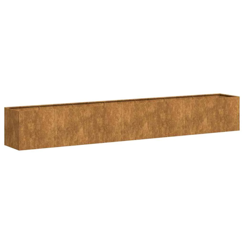 vidaXL puķu kaste, rūsas, 280x40x40 cm, izturīgs tērauds