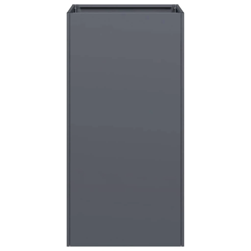 vidaXL puķu kaste, pelēka, 40x40x80 cm, auksti velmēts tērauds