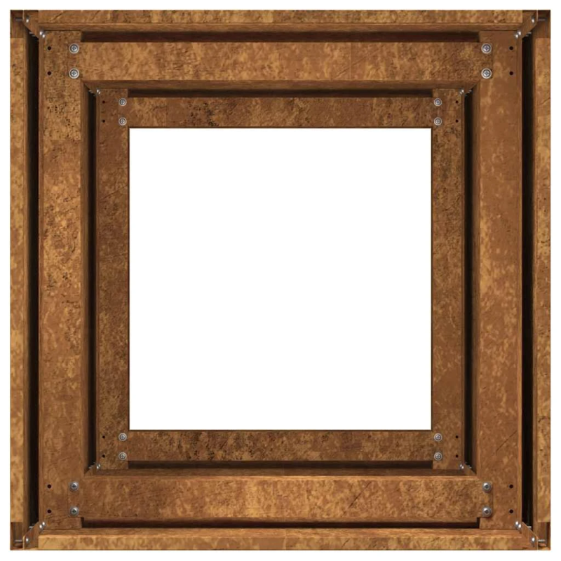 vidaXL puķu kaste, rūsas, 40x40x80 cm, izturīgs tērauds