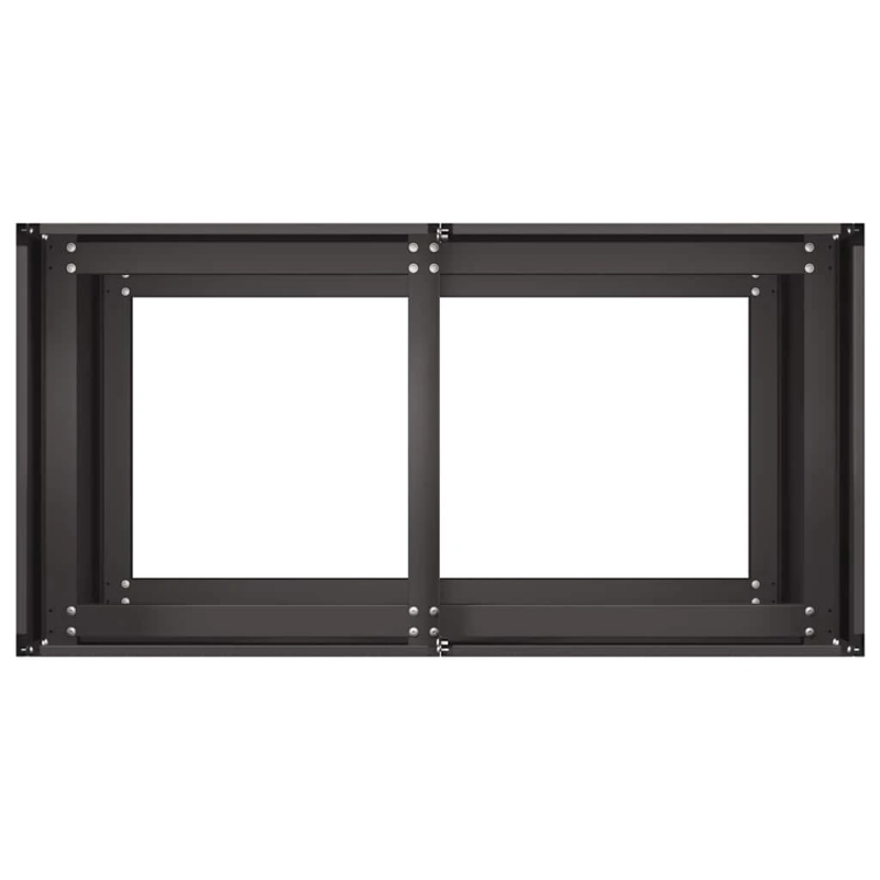 vidaXL puķu kaste, melna, 80x40x80 cm, auksti velmēts tērauds