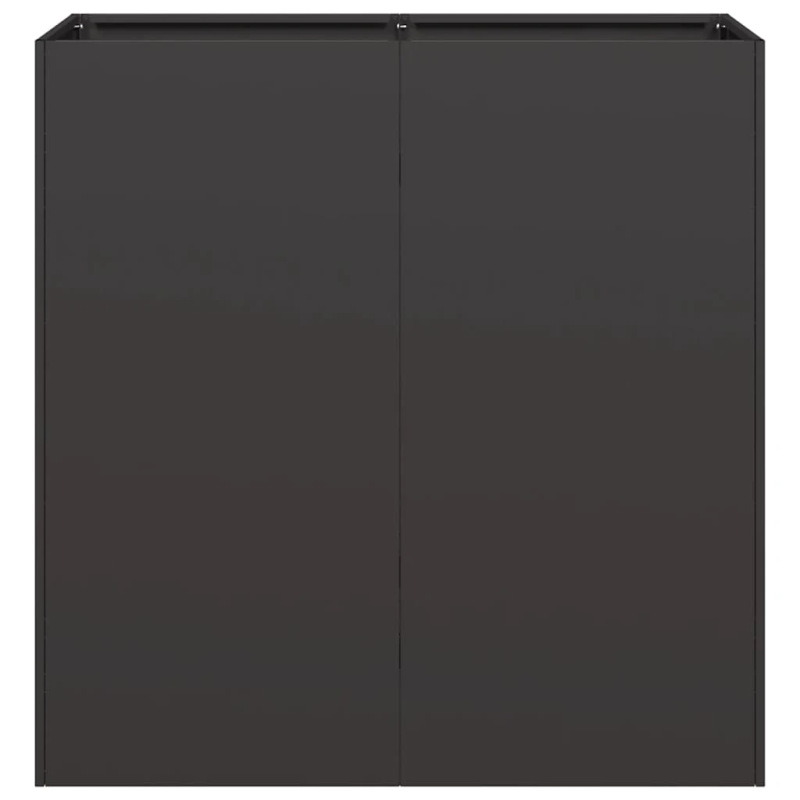 vidaXL puķu kaste, melna, 80x40x80 cm, auksti velmēts tērauds