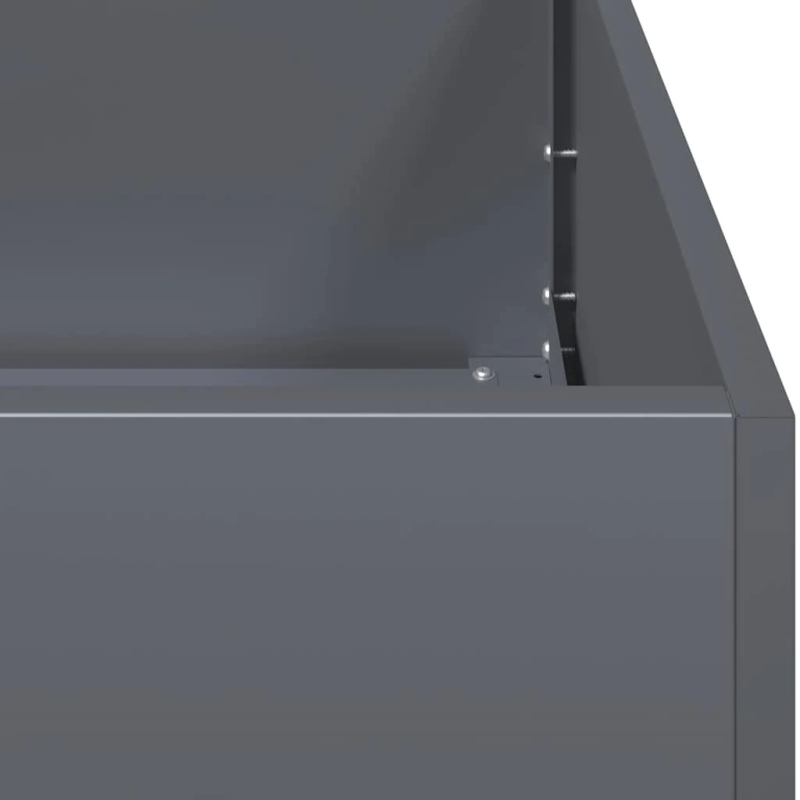 vidaXL puķu kaste, pelēka, 120x40x80 cm, auksti velmēts tērauds