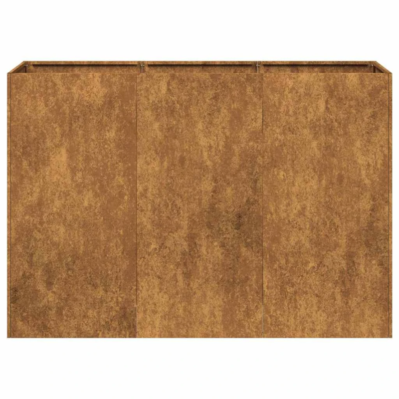 vidaXL puķu kaste, rūsas, 120x40x80 cm, izturīgs tērauds