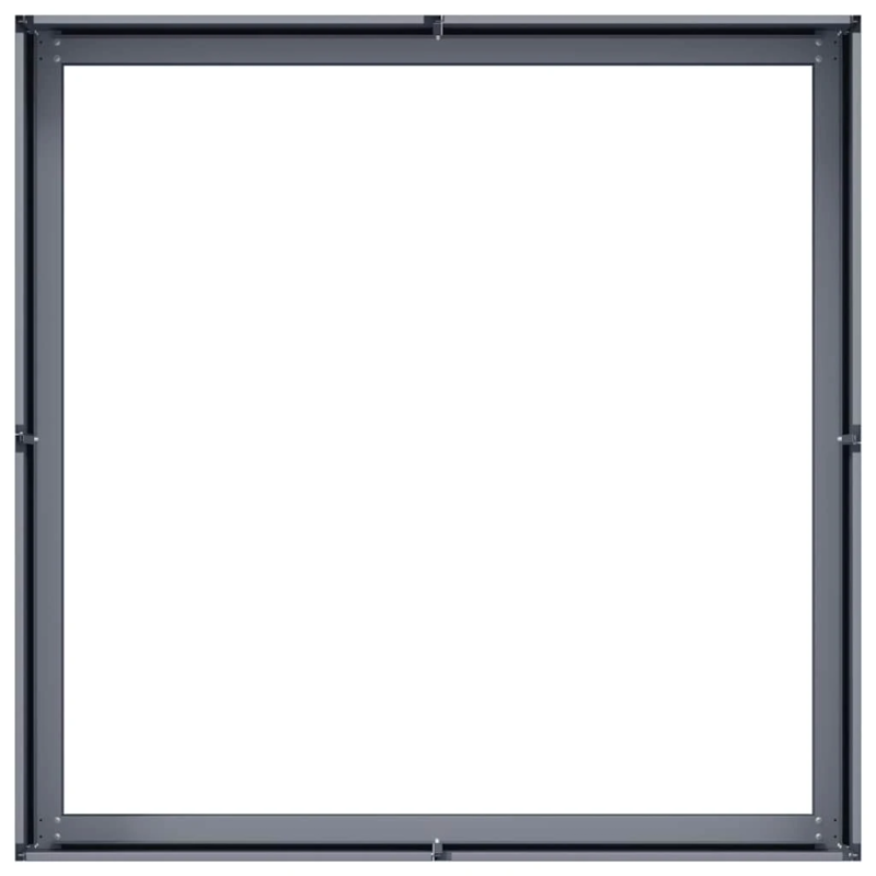 vidaXL puķu kaste, pelēka, 100x100x30 cm, tērauds