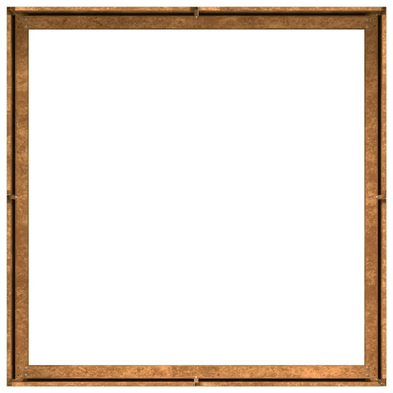 vidaXL puķu kaste, rūsas, 100x100x30 cm, izturīgs tērauds