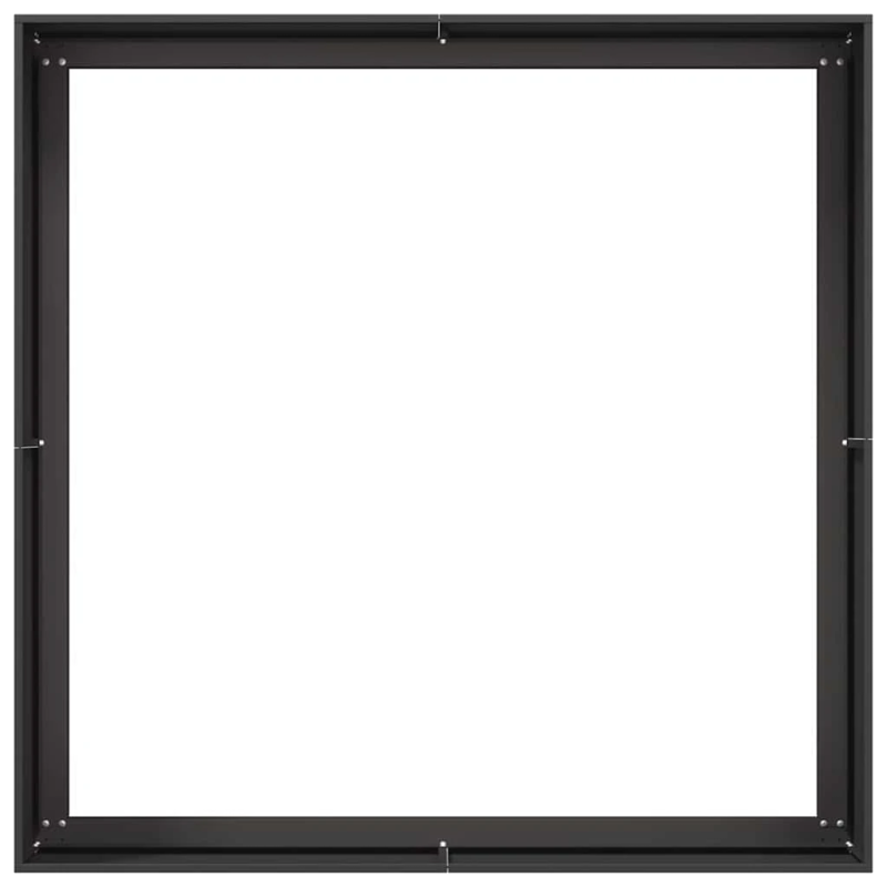 vidaXL puķu kaste, melna, 100x100x40 cm, tērauds