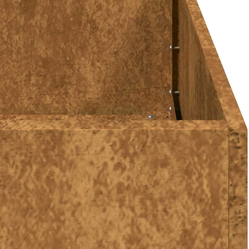 vidaXL puķu kaste, rūsas, 100x100x40 cm, izturīgs tērauds